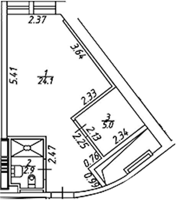 Квартира студия 25.87 м², 4/15 эт., Апарт-отель «Апарт-отель 25-7 Заневский»